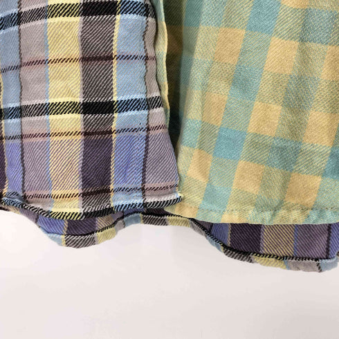 ザラ ZARA 切替チェックネルシャツ メンズ JPN:L